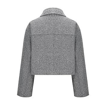ジャケット・アウター MELT THE LADY cropped bumpy tops gray Short bomber jacket Grigio - Fluff